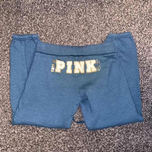 💜2 For $25💜Vintage Y2K VS PINK University Of PINK  My Favorite Sweats Sweatpants - Picture 2 of 5